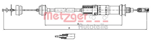 METZGER Трос, управление сцеплением 11.3923