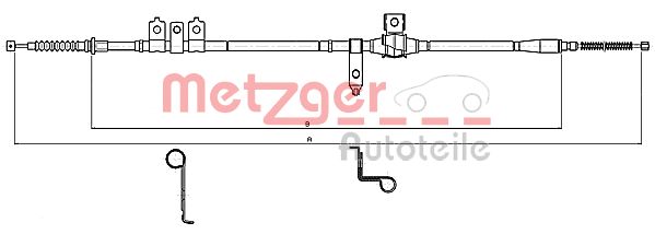 METZGER Тросик, cтояночный тормоз 11.5346