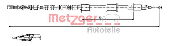 METZGER trosas, stovėjimo stabdys 11.5923