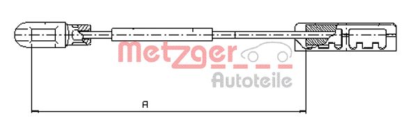 METZGER trosas, stovėjimo stabdys 11.5935