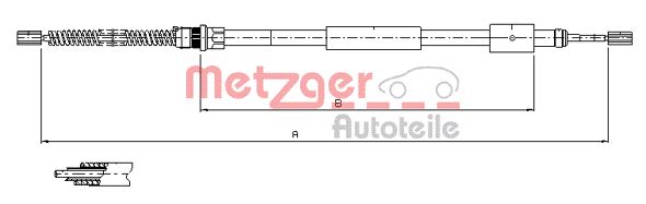 METZGER trosas, stovėjimo stabdys 11.603