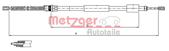 METZGER trosas, stovėjimo stabdys 11.604