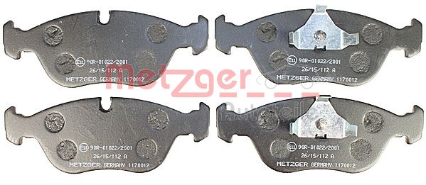 METZGER Комплект тормозных колодок, дисковый тормоз 1170012