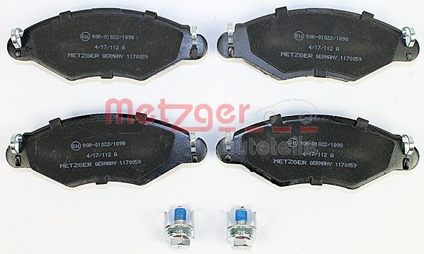 METZGER Комплект тормозных колодок, дисковый тормоз 1170059
