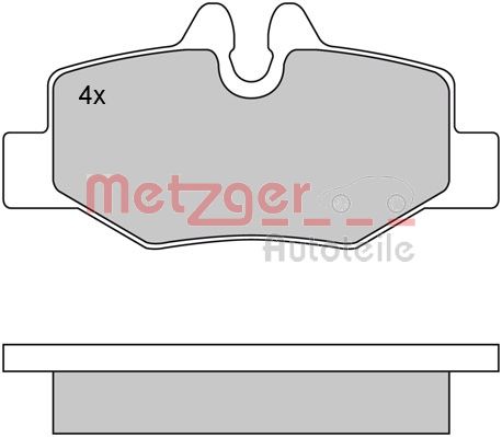 METZGER stabdžių trinkelių rinkinys, diskinis stabdys 1170081