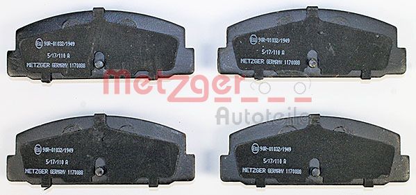 METZGER Комплект тормозных колодок, дисковый тормоз 1170088