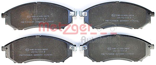METZGER Комплект тормозных колодок, дисковый тормоз 1170101