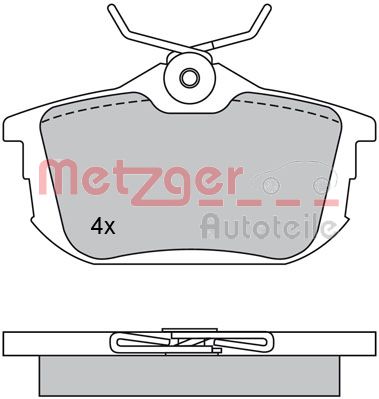 METZGER stabdžių trinkelių rinkinys, diskinis stabdys 1170118