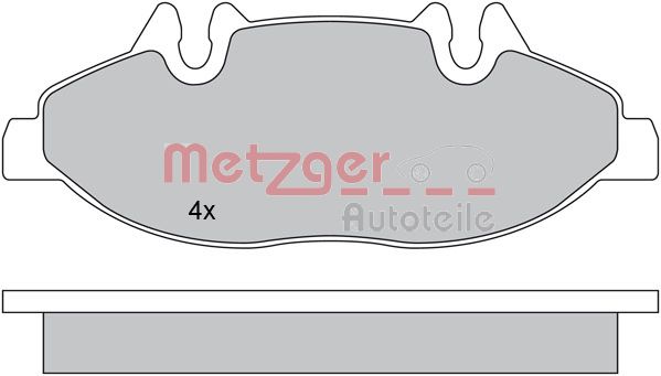 METZGER Комплект тормозных колодок, дисковый тормоз 1170145