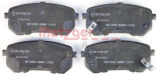METZGER Комплект тормозных колодок, дисковый тормоз 1170169