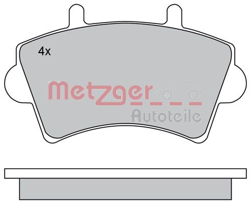 METZGER stabdžių trinkelių rinkinys, diskinis stabdys 1170175