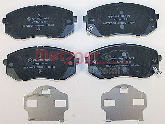 METZGER Комплект тормозных колодок, дисковый тормоз 1170186