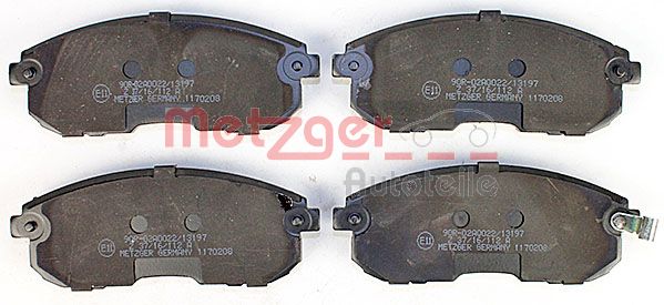 METZGER Комплект тормозных колодок, дисковый тормоз 1170208