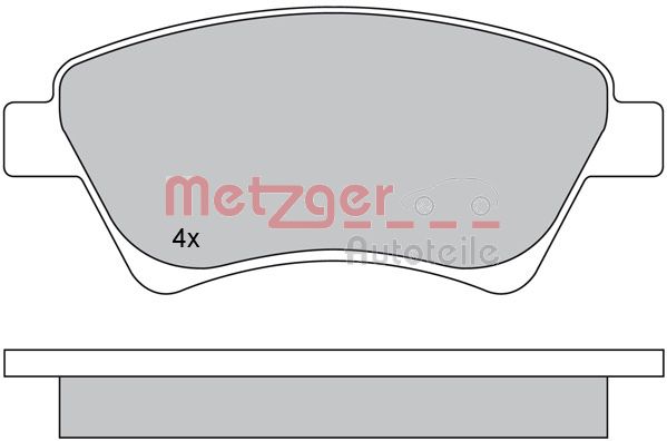 METZGER stabdžių trinkelių rinkinys, diskinis stabdys 1170240