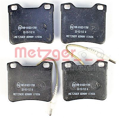 METZGER Комплект тормозных колодок, дисковый тормоз 1170336
