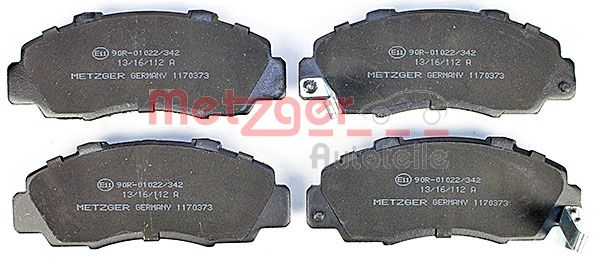 METZGER Комплект тормозных колодок, дисковый тормоз 1170373