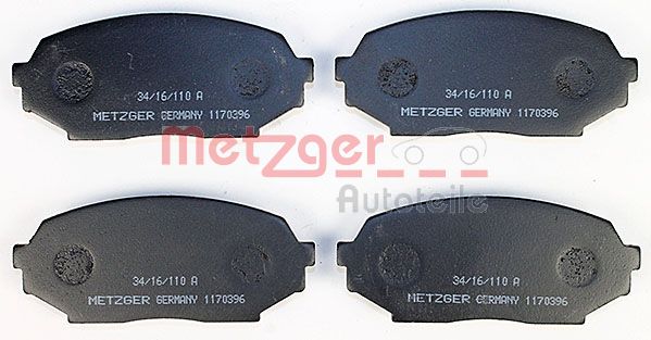 METZGER Комплект тормозных колодок, дисковый тормоз 1170396