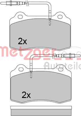 METZGER stabdžių trinkelių rinkinys, diskinis stabdys 1170399