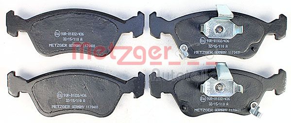 METZGER Комплект тормозных колодок, дисковый тормоз 1170401