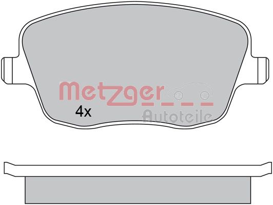 METZGER Комплект тормозных колодок, дисковый тормоз 1170417