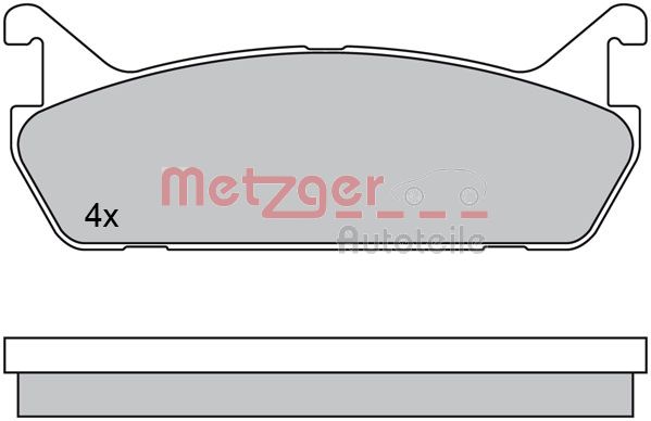 METZGER stabdžių trinkelių rinkinys, diskinis stabdys 1170448