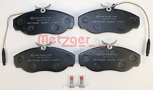 METZGER Комплект тормозных колодок, дисковый тормоз 1170477