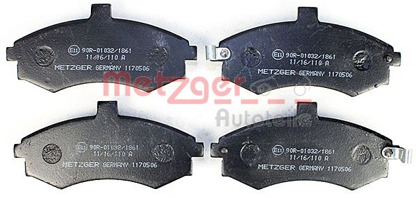 METZGER Комплект тормозных колодок, дисковый тормоз 1170506