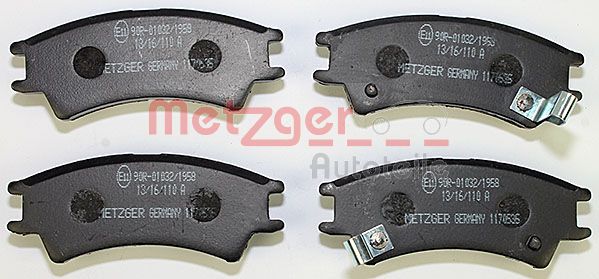 METZGER Комплект тормозных колодок, дисковый тормоз 1170535