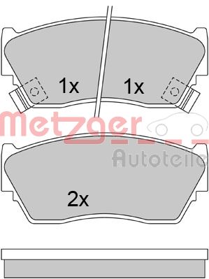 METZGER Комплект тормозных колодок, дисковый тормоз 1170547