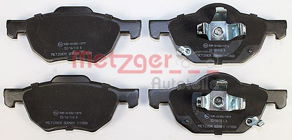 METZGER Комплект тормозных колодок, дисковый тормоз 1170558