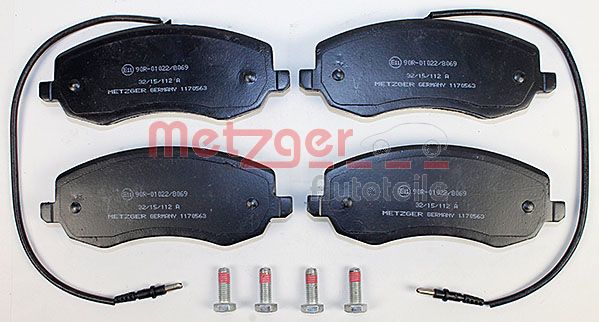 METZGER Комплект тормозных колодок, дисковый тормоз 1170563