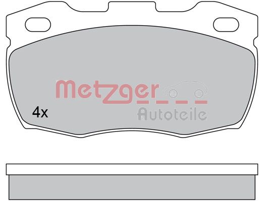 METZGER Комплект тормозных колодок, дисковый тормоз 1170573