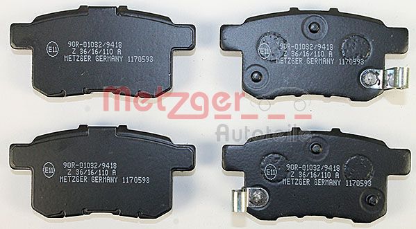 METZGER Комплект тормозных колодок, дисковый тормоз 1170593