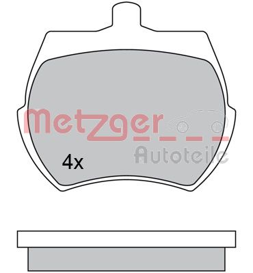 METZGER stabdžių trinkelių rinkinys, diskinis stabdys 1170596