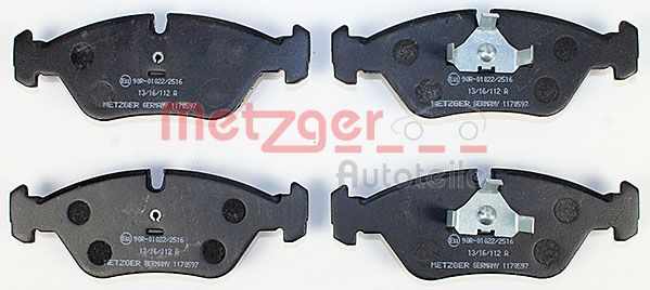 METZGER Комплект тормозных колодок, дисковый тормоз 1170597