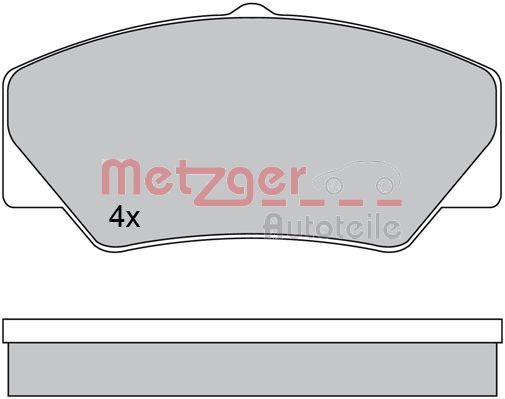 METZGER stabdžių trinkelių rinkinys, diskinis stabdys 1170599