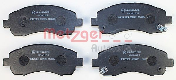 METZGER Комплект тормозных колодок, дисковый тормоз 1170607