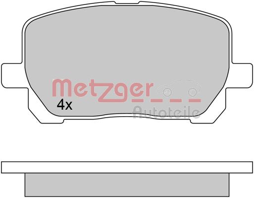 METZGER Комплект тормозных колодок, дисковый тормоз 1170616