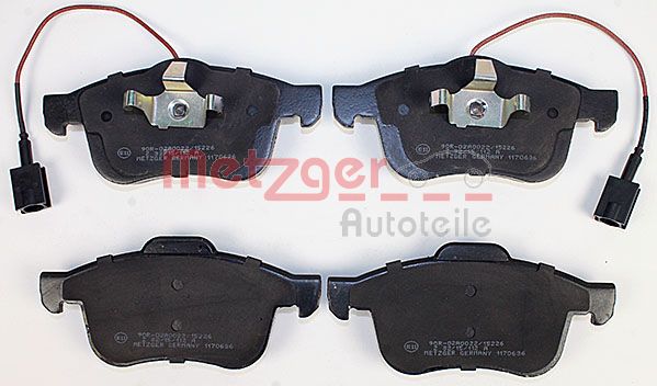 METZGER Комплект тормозных колодок, дисковый тормоз 1170636