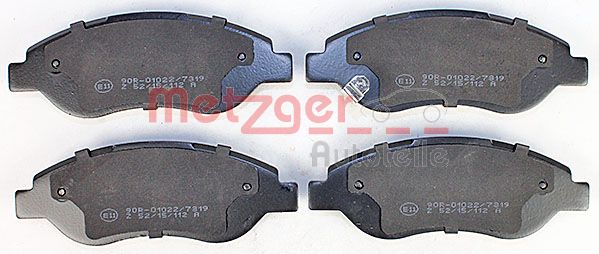 METZGER Комплект тормозных колодок, дисковый тормоз 1170655