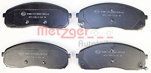 METZGER Комплект тормозных колодок, дисковый тормоз 1170670