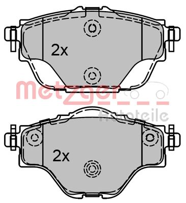 METZGER Комплект тормозных колодок, дисковый тормоз 1170794