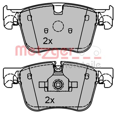 METZGER Комплект тормозных колодок, дисковый тормоз 1170796