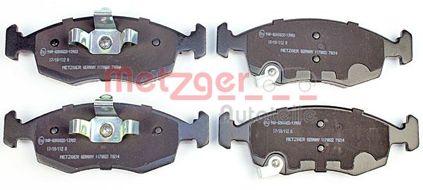 METZGER Комплект тормозных колодок, дисковый тормоз 1170822