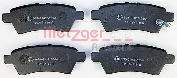 METZGER Комплект тормозных колодок, дисковый тормоз 1170825