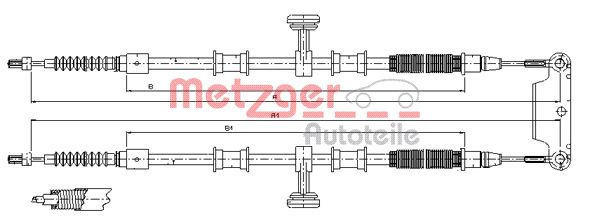 METZGER trosas, stovėjimo stabdys 12.0710