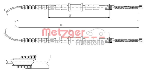 METZGER trosas, stovėjimo stabdys 1261.3