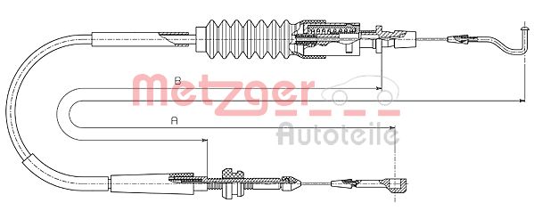 METZGER akceleratoriaus trosas 14.4305