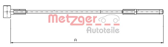 METZGER Тросик, cтояночный тормоз 17.0005