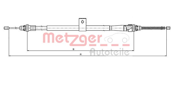 METZGER Тросик, cтояночный тормоз 17.0009